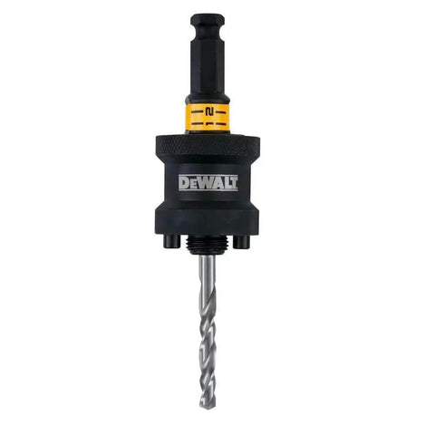 Rapid Load Hole Saw Arbor For Drill Half Inch Quick Change System With Tool Free Change No Seize Collar Delivers Fast Bit Swapping And Cleaner Holes For Pro Level Drilling By DeWalt