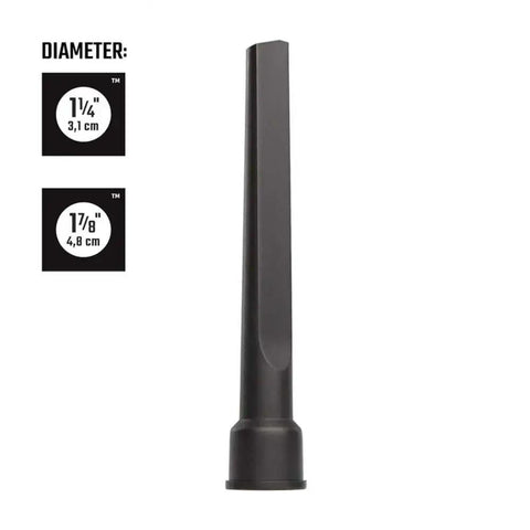 Dual-Fit Crevice Tool For Wet Dry Vacuums Reaches Tight Corners And Car Interior, fits 1-1/4 and 1-7/8 inch hoses shown