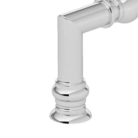 Close-up of Firenze Collection Chrome Traditional Round Cabinet And Drawer Pull Handle for Kitchen and Bath, elegant chrome finish.