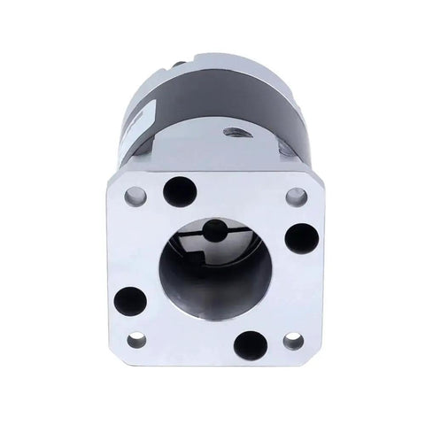 Front view of the MGL Series Planetary Gearbox for Nema 17 Stepper Motors 100 to 1 Gear Ratio, 42mm flange, 5mm shaft metal construction.