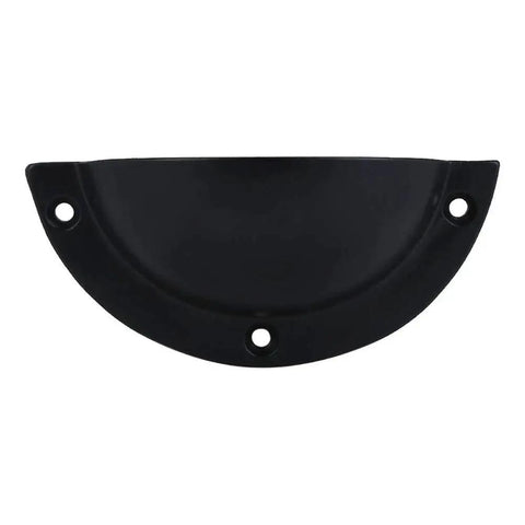 Set Of 10 Cast Iron Cup Drawer Pulls With Black Coated Finish, showing a single pull, 3.75x1.63 inches, ideal for cabinets and drawers.