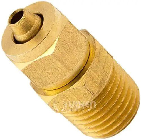 Quarter Inch NPT Male Straight Compression Fitting For Quarter Inch Outside Diameter Hoses To Connect To Tank Ports In Train Horn And Air Horn Systems Up To 350 PSI Two Pack VXA7014