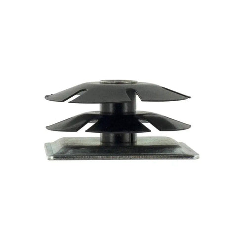 Double Star Threaded Caster Insert In Heat Treated Steel Fits 2 Inch Square Tube 16-18 Gauge With 3/8-16 Thread Pack Of 4