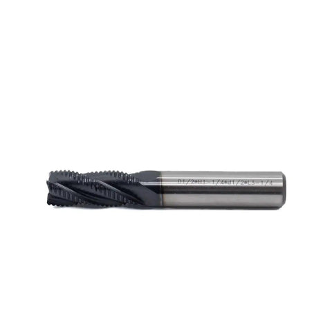 Roughing End Mill HSS Square Nose 4 Flute With Titanium Coating For Metal Milling One Half Inch Shank Visible