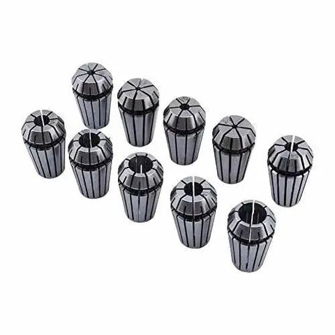 Beefy Collet Set 1 To 10Mm CNC Milling Lathe Tooling With Self Release High Clamping Force 10 Pc 65Mn Spring Steel