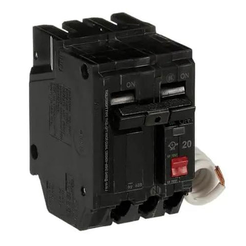 20A Double-Pole GFCI Circuit Breaker with Self-Test, 120/240V Ground Fault Interrupter for Residential and Commercial Panels