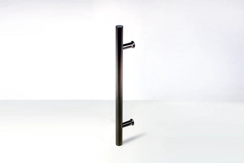 24 Inch Matte Black Stainless Steel One Sided Door Pull Handle for Wood Glass Metal Doors and Sliding Glass Shower Doors Modern