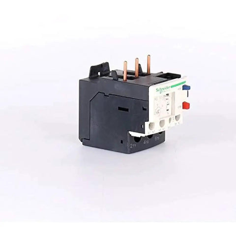 LRD10 TeSys D Class 10 overload relay with screw clamp terminals for single-phase systems, compatible with IEC contactors, side view.