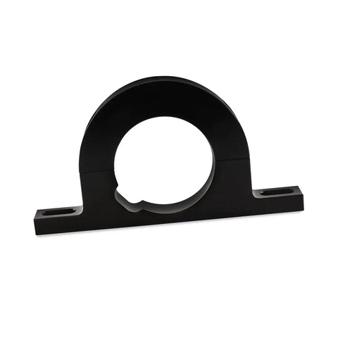 2 Inch Billet Universal Steering Column Keyed No Drop Mount For Aftermarket, front view, anodized black aluminum.