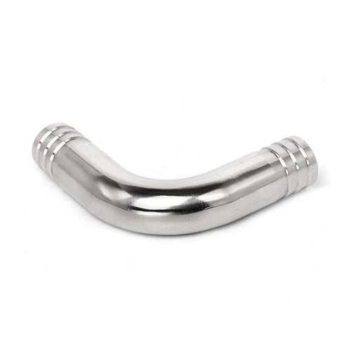 Pysrych 304 stainless steel sanitary hose barb elbow, 1-1/4" barbed x 1-1/4" barbed, 90-degree fitting