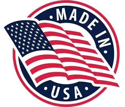 "Made in USA" logo with American flag design