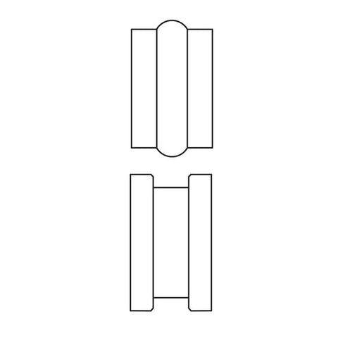 Diagram of 3/4 Inch Round Bead Roll Die Kit For Sheet Metal Upgrades For Motorized Bead Rollers With 3/4 Inch Shafts And 2.5 Inch Spacing