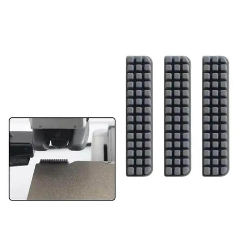 8Pcs Heatbed Nozzle Brush Replacement Kit For A1 3D Printer Silicone Wiper, close-up of brushes and heatbed cleaning in action