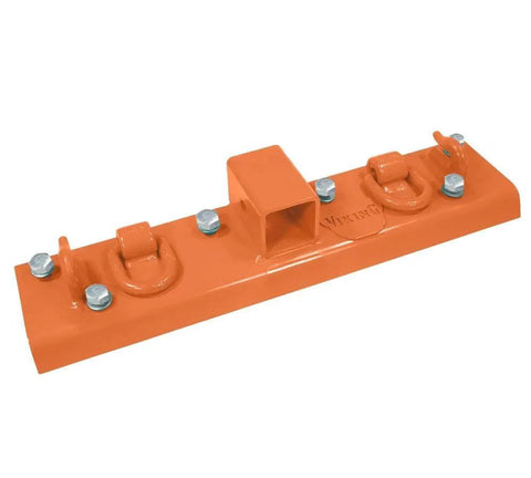 Orange Tractor Bucket Grab Hooks Bolt On Plate With D Ring And Grab Hooks For 2 Inch Hitch Receiver Compatible With Deere Tractors