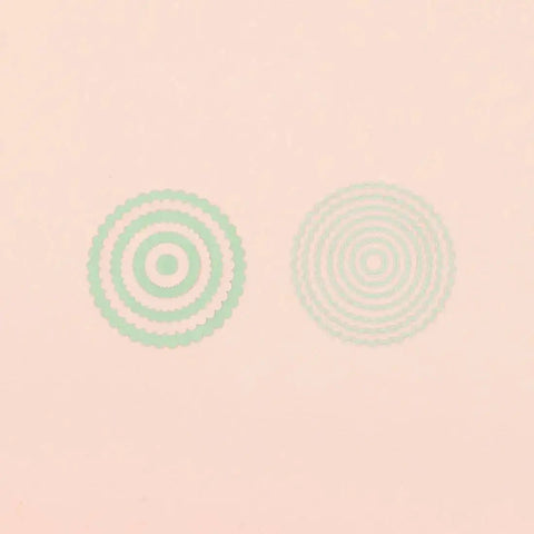 Mini Die Set For Scrapbooking And Card Making - 7 Scalloped Circle Dies