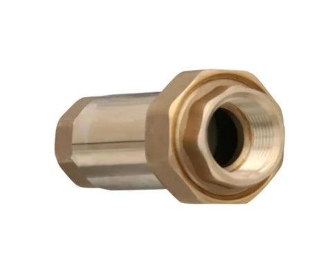 Brass lead-free dual check valve, 3/4-inch MPT, one-piece plumbing fitting (Amazon brand)
