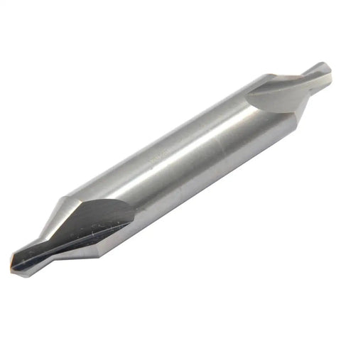 USA Made No 2 By 2 Carbide Combined Drill And Countersink Bit For One Pass Center Drilling And Chamfering, 3/16 Inch Body, 5/64 Inch Drill.