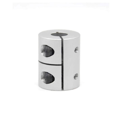 Befenybay aluminum shaft coupling, 25mm long, 20mm diameter, 5–8mm bore, two-piece clamp with screws
