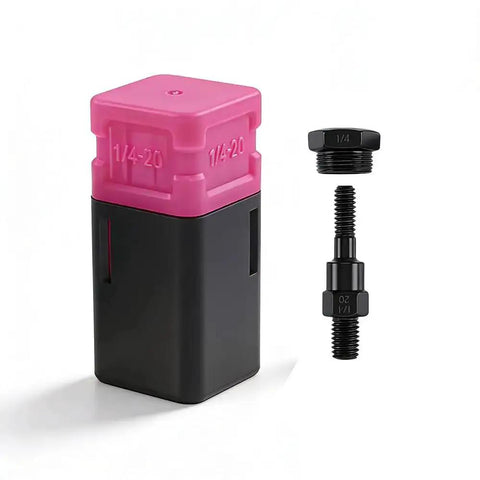1/4-20 Rivet Nut Tool Tip Replacement Mandrel Fits Standard Nut Riveters Heavy Duty Steel Build with pink storage box