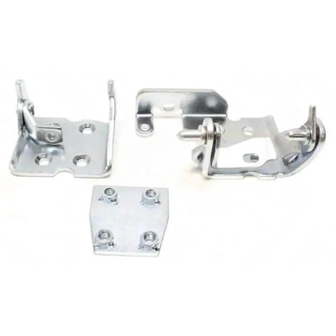 GMC Chrome Front Right Passenger Side Door Hinge Assembly Set With 2 Pieces, Bolt On For Yukon XL 2500 And 150 Models