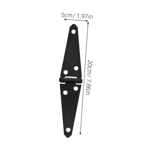 Heavy Duty Gate Hinges For Barn Doors And Fences With Screws Pro Grade Galvanized Steel Outdoor Hardware, dimensions shown.