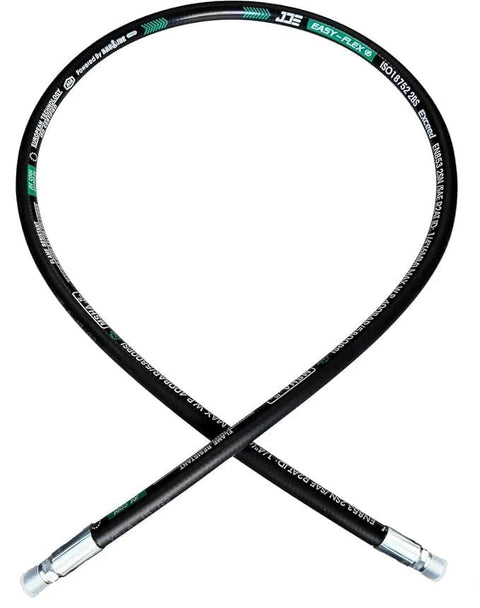 Hydraulic hose assembly, 1/4 in, male NPT x male NPT, 12 in long, black with metal fittings, 5800 PSI