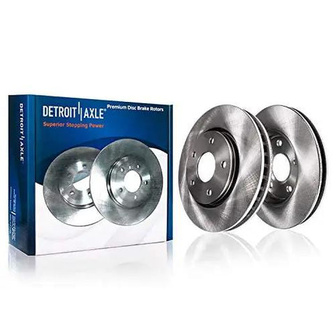 Front Wheel Bearing Hubs and Brake Kit Rotors with Ceramic Pads for Cadillac DTS Sedan Buick Lacrosse V8 Chevy Impala