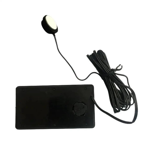 Back view of Mini Car Digital Thermometer With Inside Outside Temperature Readout And Max Min with sensor and cable