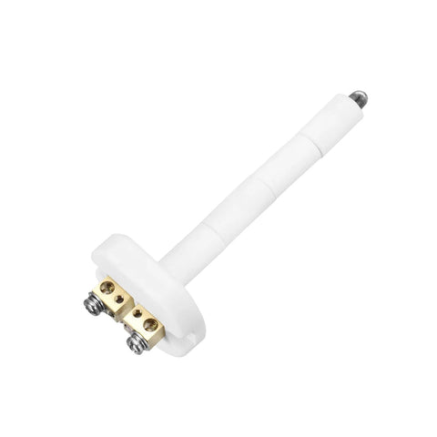 K-type ceramic kiln thermocouple probe with white ceramic sheath, 3.2x100mm and brass terminal block