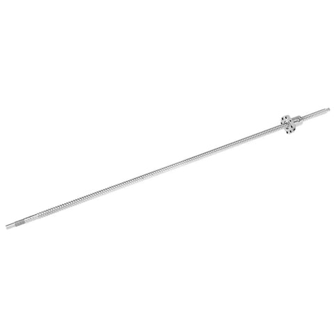Piercing Ball Screw Tool SFU1204 700mm with Anti Backlash Dope Rolled Ballscrew for CNC Machines Smooth Motion Silver Finish