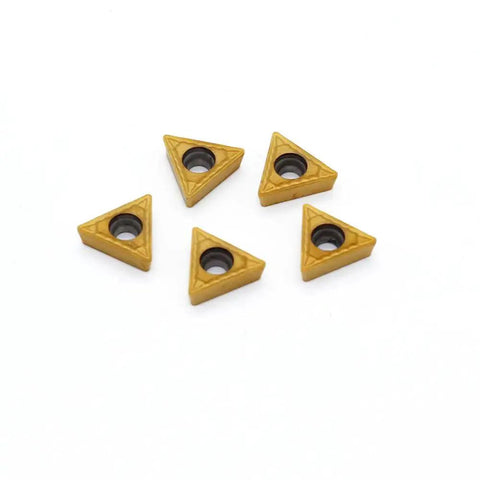 Carbide Turning Inserts for CNC Lathe TCMT090204 Three Thirty Seconds Thick One Sixty Fourth Radius Seven Degree Relief Tin Coated
