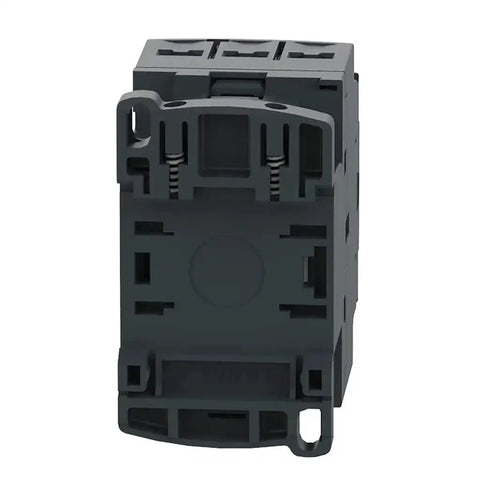 Front view of Easy TeSys IEC Contactor DPE25U7 10HP 480V 240VAC Coil for HVAC systems, industrial DIN rail mount or screw fixing.