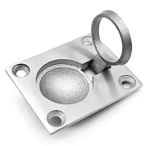 Two Pack Stainless Steel Flush Ring Pull Handles For Marine Hatches Cabinets And Doors Hidden Recessed Lifting Ring Pulls 48x38mm