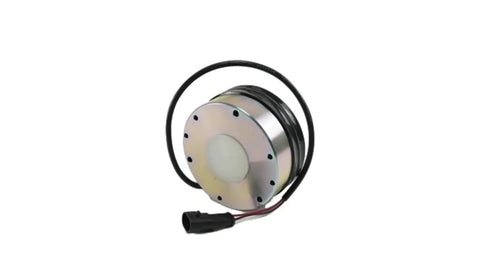 Forklift electromagnetic brake unit with round metal housing and black wiring cable (24V)