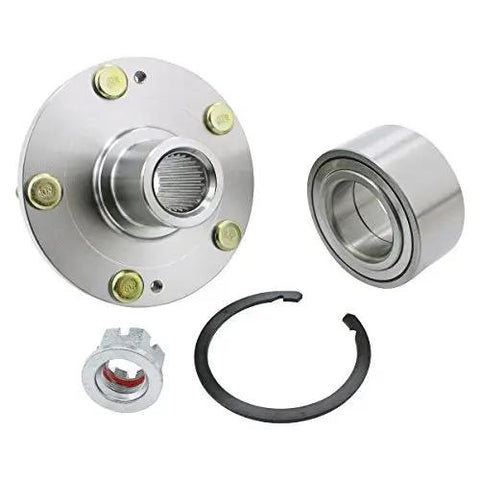 WA930566K Front Wheel Hub Bearing Module Kit with necessary install components displayed