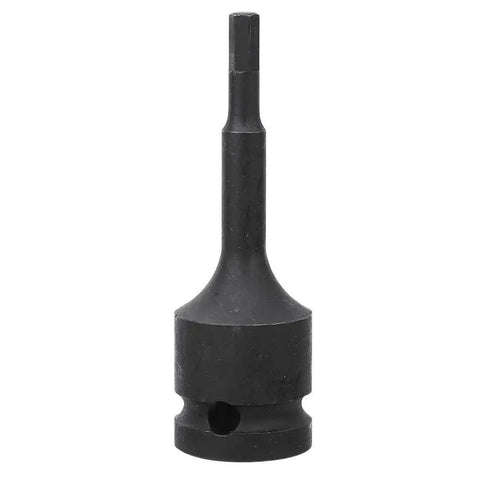 Front view of a 1/2-inch hex bit socket adapter (42CrMo alloy) for impact wrenches.