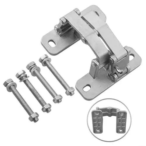 Stainless Steel 180 Degree Heavy Duty Door Hinge with screws, compatible for stone fire and thick doors, high load capacity 70 kg fire hydrant compatible