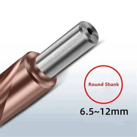 M35 Cobalt Two Stage Step Drill Bit With Counterbore And Countersink For Stainless Steel close-up, round shank, 6.5-12mm