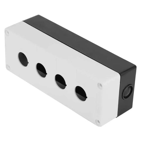 Heavy Duty Rugged Weatherproof Switch Box for 22 mm Push Buttons Industrial ABS Control Enclosure With Sealing Rubber Strip, white