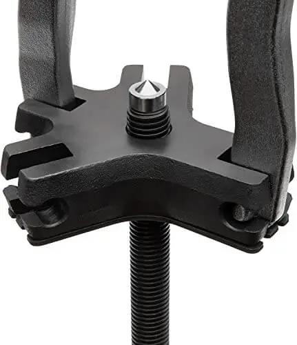 Close-up of Heavy Duty Ratcheting Puller Set For Automotive Internal And External Pulls 2 And 5 Ton showing the quick release jaw design.