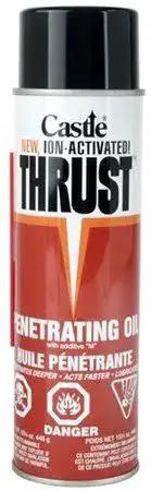 Can of Thrust Penetrating Oil Aerosol 15.75 Oz Case Of 12 For Metal Bolts And Gears Deep Penetration Lubricant shown front view