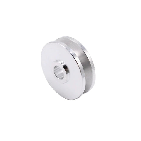 Beefed Up Polished Billet Aluminum Single Groove Alternator Fan And Pulley Kit For Small Block Chevy 1957 To 1985 side view