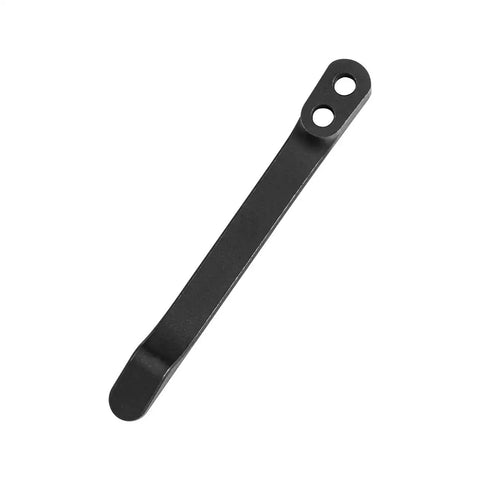 Tough As Titanium Pocket Clip With 2 Pairs Screws For Mini Praxis Qubit Vision FG Buster FG Sokoke And Button Lock Elementum II Knives T003D Black Premium.