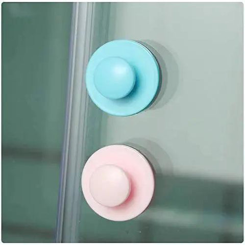 Self-Stick Drawer Knobs And Pull Handles Set 10 Pcs White Plastic ABS No Glue Required Peel And Stick installation on glass