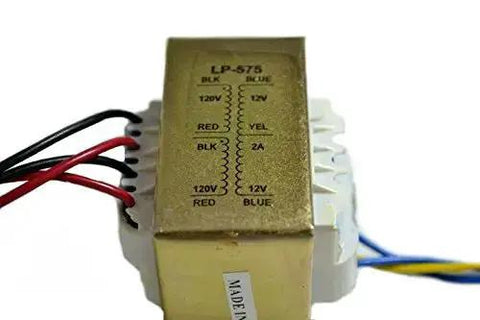 Line Matching Transformer Two Amp LP575 110 220V To 12 0 12V Center Tap Power Transformer for audio gear, close-up view