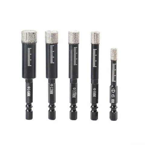 Diamond Dry Drill Bit Set For Marble Ceramic Tile Glass Granite And Concrete With Internal Cooling Wax For Smooth Fast Dry Core Drilling