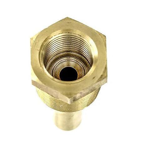 Brass thermowell with hex nut, 0.260 in bore diameter (TW-BR02-23S2)