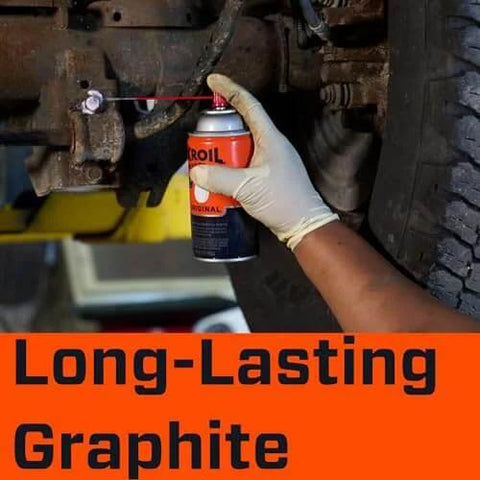 Mechanic using Penetrant Penephite With Graphite High Temperature Lubricant Spray For Seized Parts And Machinery, 13 Oz aerosol