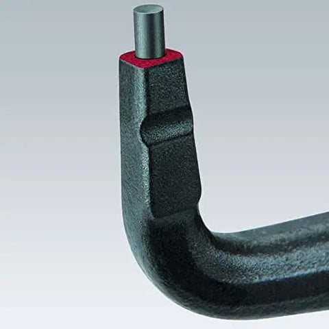 Close-up view of the tip of a KNIPEX 8 Piece Precision Circlip Snap Ring Pliers Set for Internal and External Circlips with slim point tips.