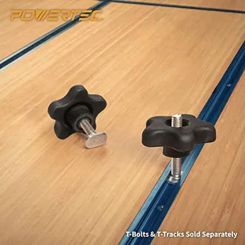 Five Pack Threaded Clamping Knobs For T Track And Table Saw Accessories, Ergonomic Quick Adjust Woodworking Knobs on T-Track